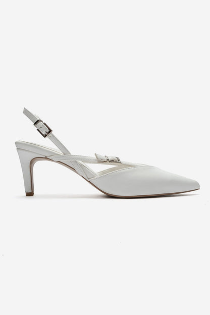 ARMONIA - White Strap-Detail Stiletto Pump (Women)