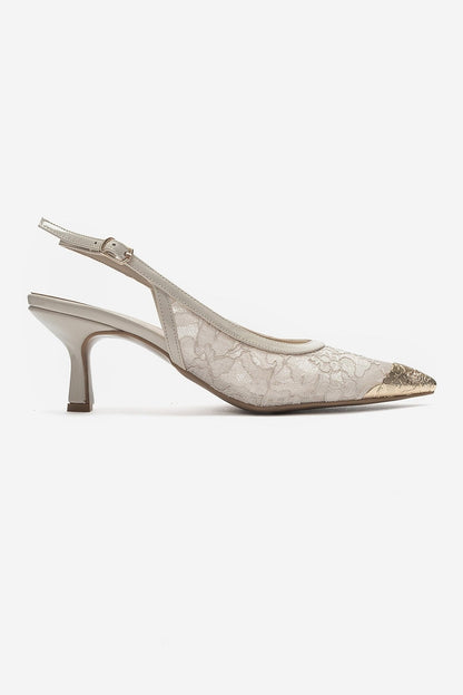 CLEM - Off-White Slingback Stiletto Pump (Women)