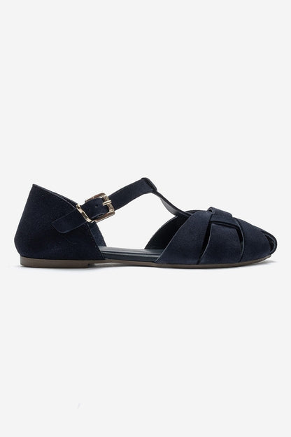 ALINA - Navy Genuine Leather Sandal (Women)