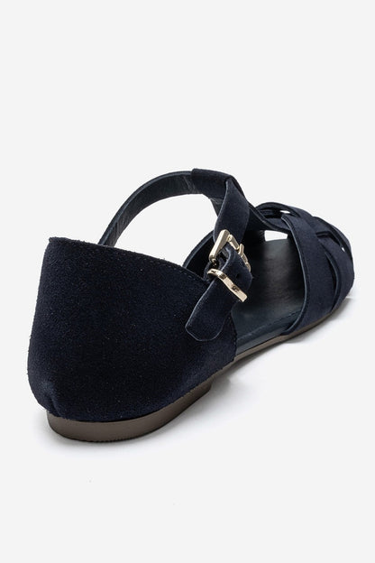 ALINA - Navy Genuine Leather Sandal (Women)