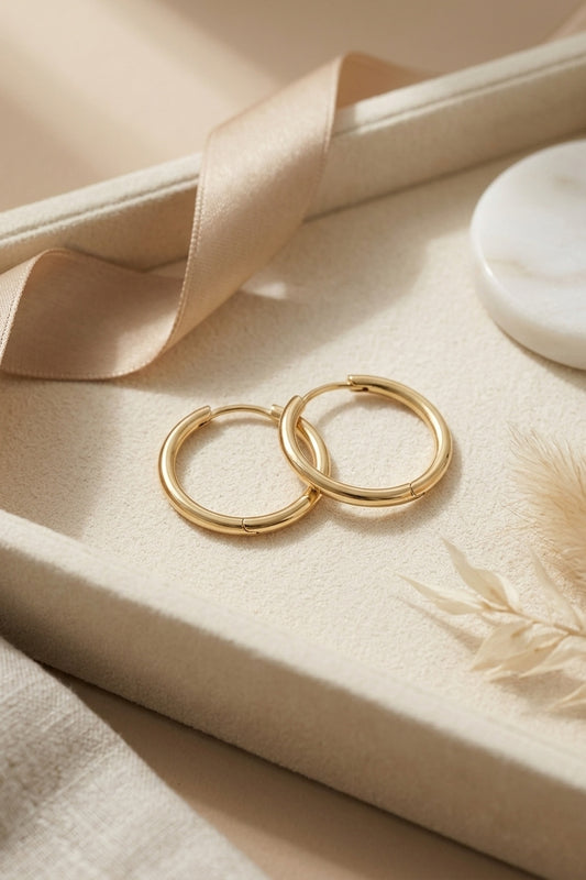 Audrey Classic 14k Gold Hoop Earrings