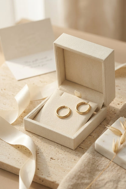 Audrey Classic 14k Gold Hoop Earrings