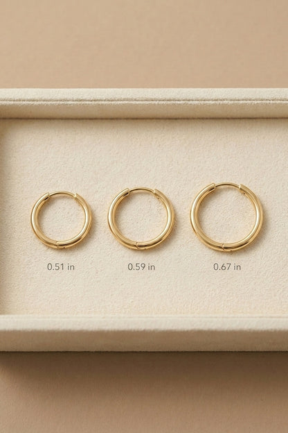 Audrey Classic 14k Gold Hoop Earrings