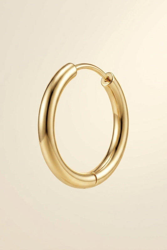 Estelle Single Classic 14k Gold Hoop Earrings