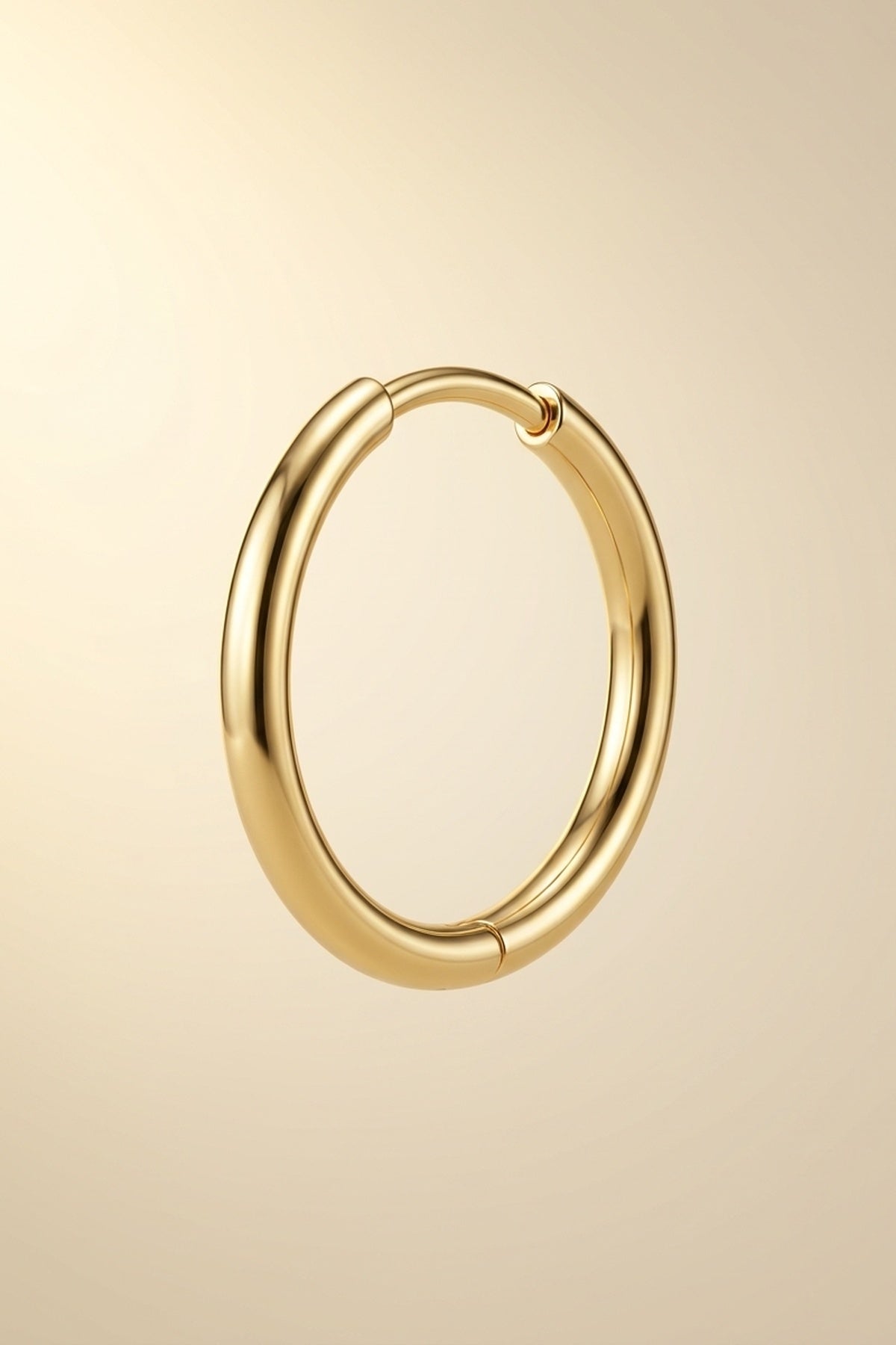 Audrey Single Classic 14k Gold Hoop Earrings