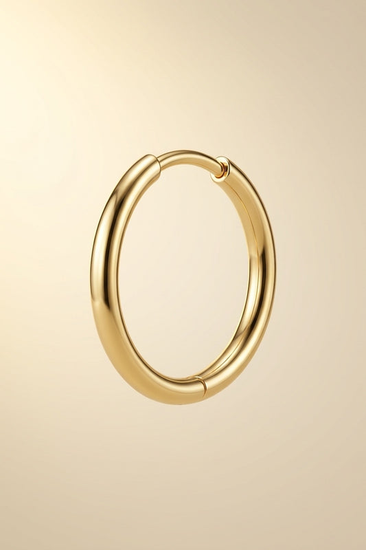Audrey Single Classic 14k Gold Hoop Earrings