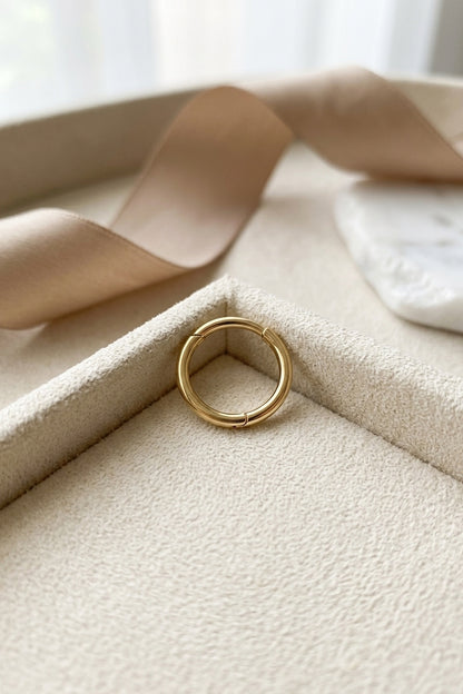 Audrey Single Classic 14k Gold Hoop Earrings