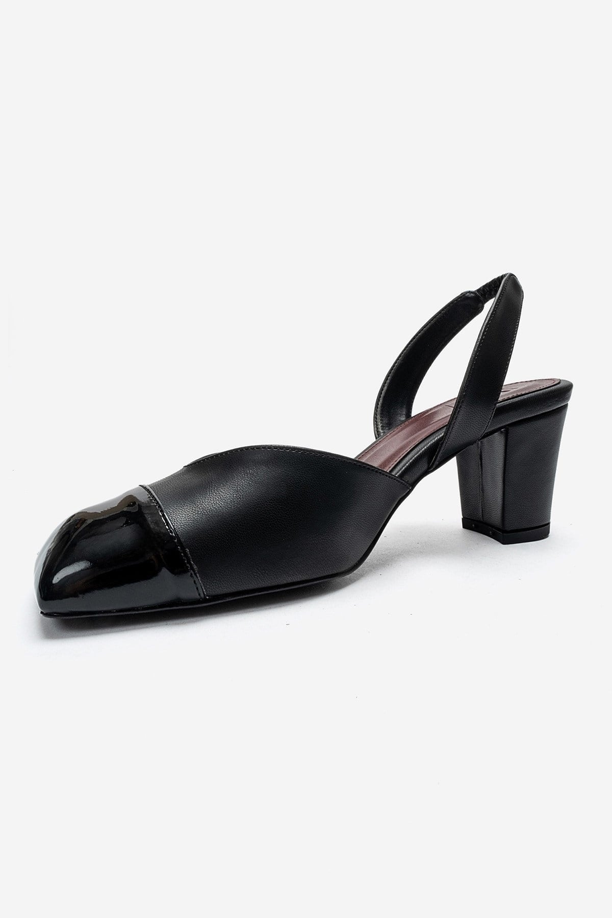 MARUELLE - Black Block Heel Slingback Pump (Women)