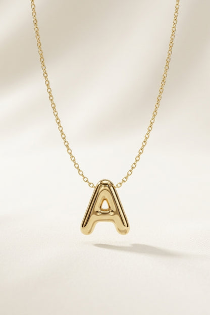 Signature 14k Gold Initial Necklace - A