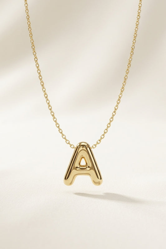 Signature 14k Gold Initial Necklace - A