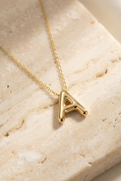 Signature 14k Gold Initial Necklace - A