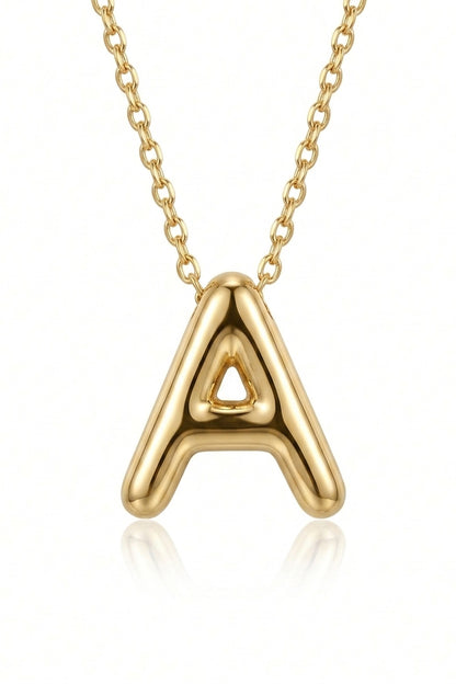 Signature 14k Gold Initial Necklace - A