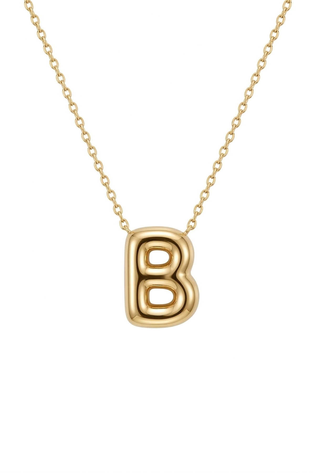 Signature 14k Gold Initial Necklace - B