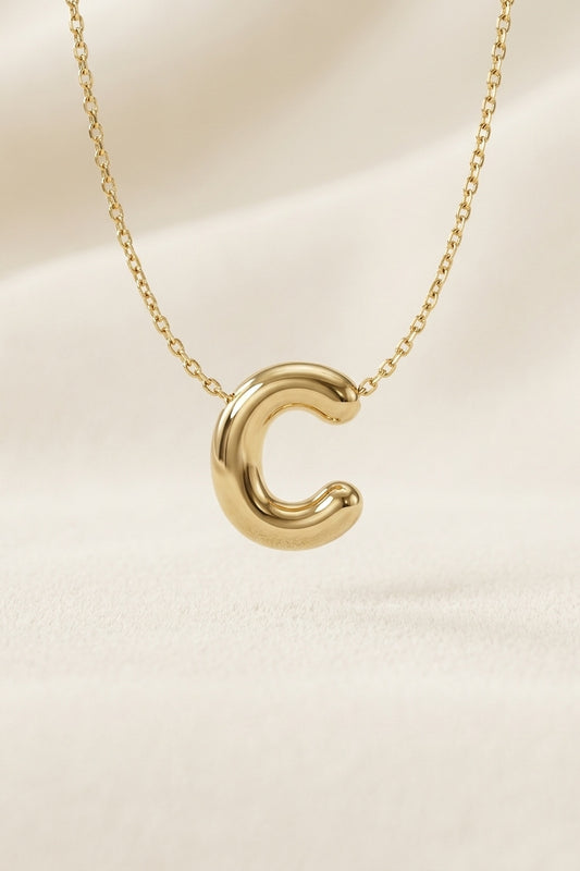 Signature 14k Gold Initial Necklace - C