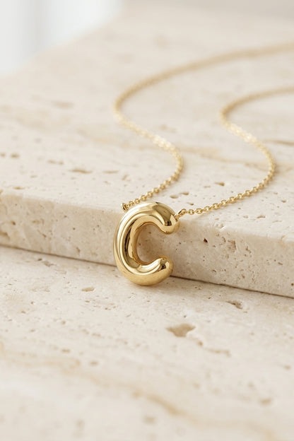Signature 14k Gold Initial Necklace - C