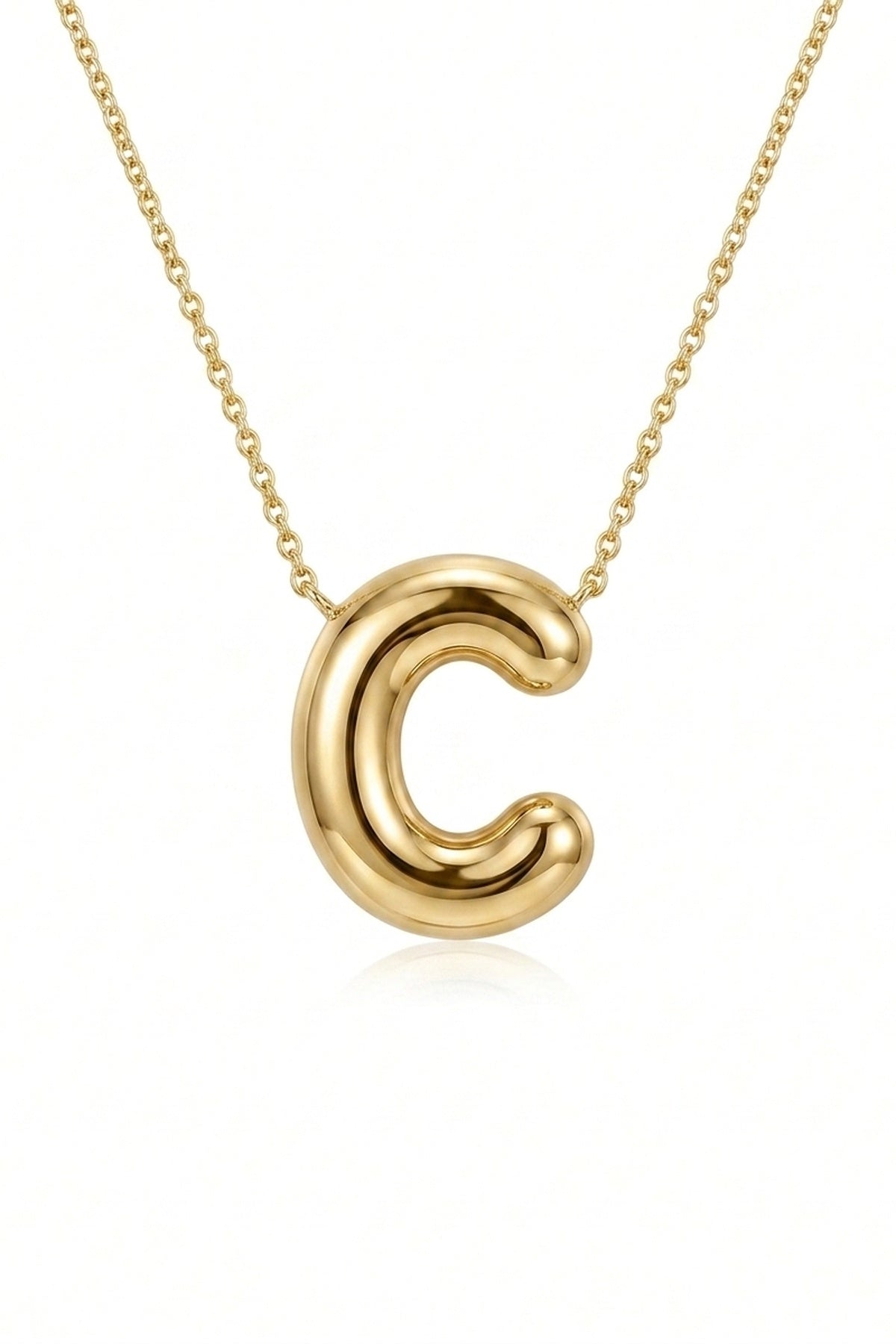 Signature 14k Gold Initial Necklace - C