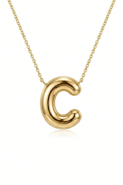 Signature 14k Gold Initial Necklace - C