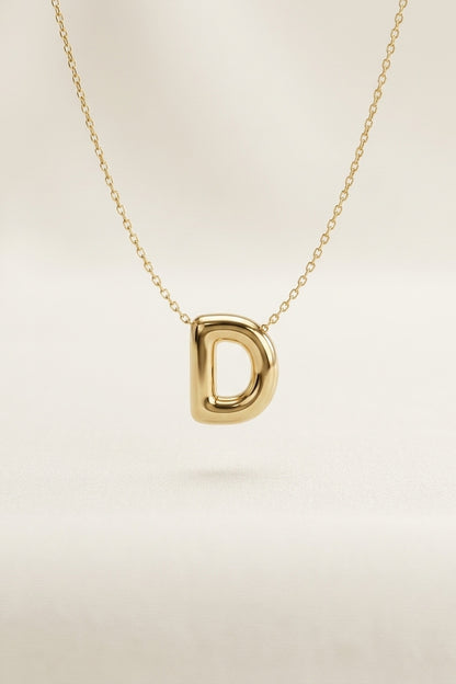 Signature 14k Gold Initial Necklace - D