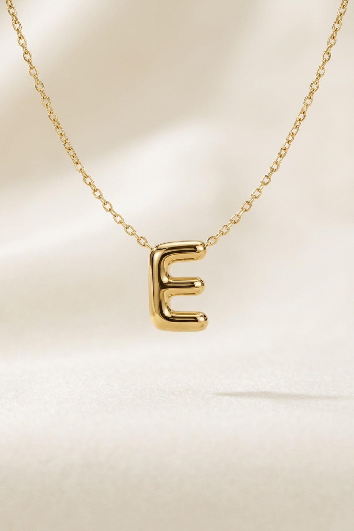 Signature 14k Gold Initial Necklace - E