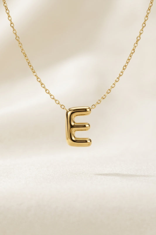 Signature 14k Gold Initial Necklace - E