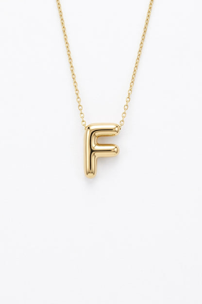 Signature 14k Gold Initial Necklace - F