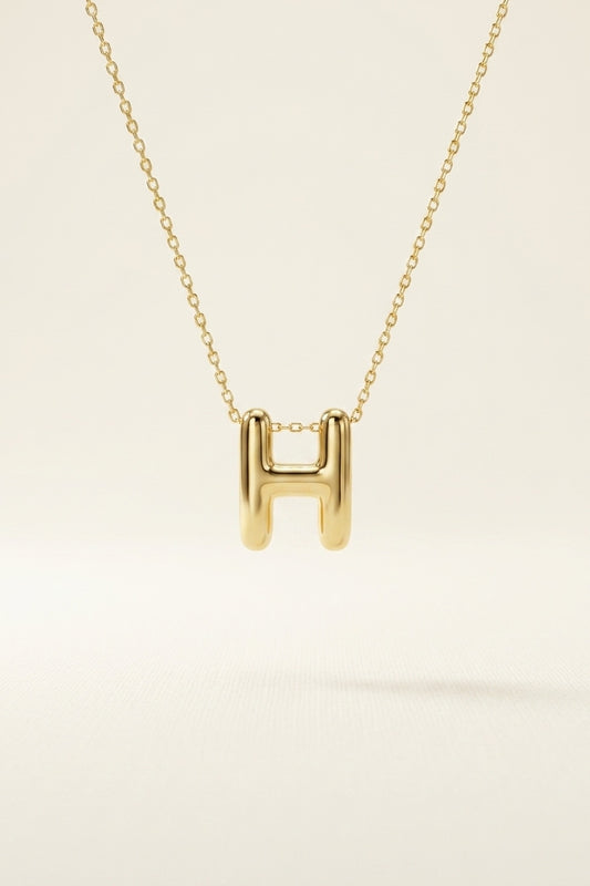 Signature 14k Gold Initial Necklace - H