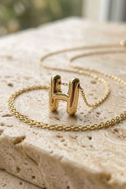 Signature 14k Gold Initial Necklace - H