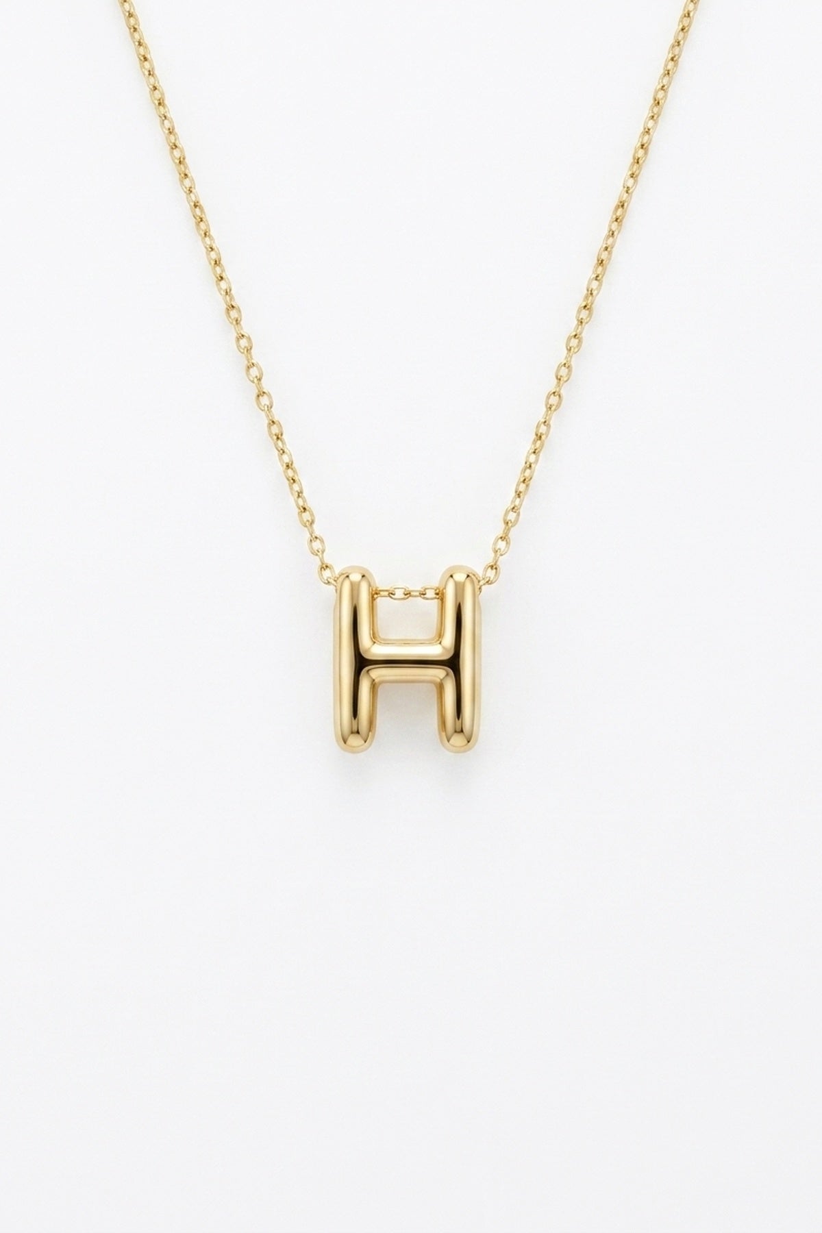 Signature 14k Gold Initial Necklace - H