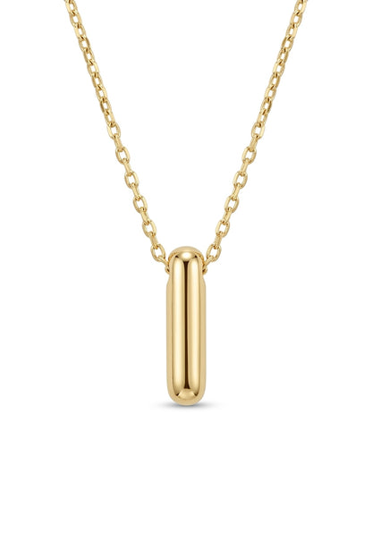 Signature 14k Gold Initial Necklace - I
