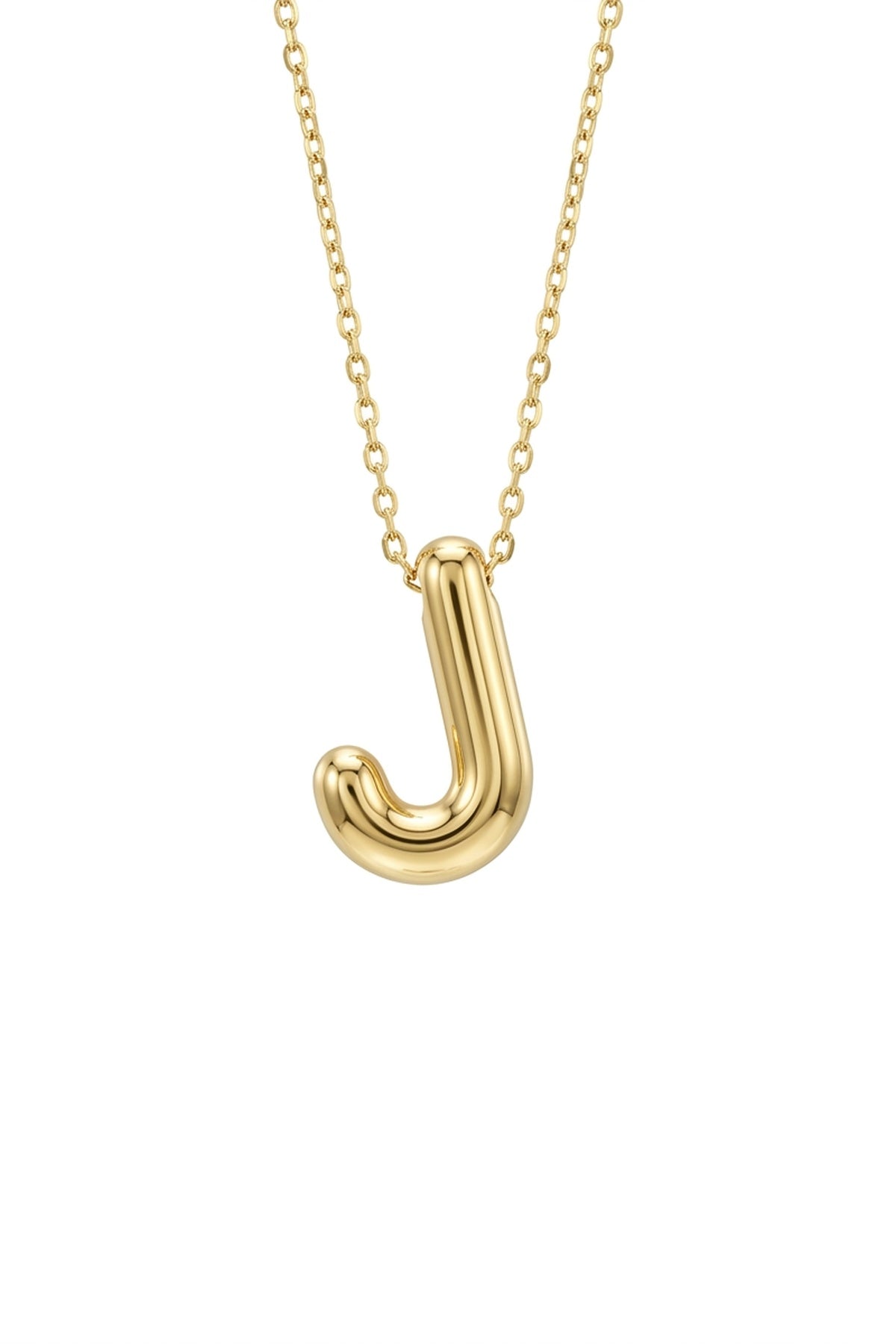 Signature 14k Gold Initial Necklace - J