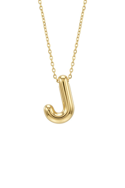 Signature 14k Gold Initial Necklace - J