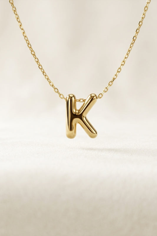 Signature 14k Gold Initial Necklace - K