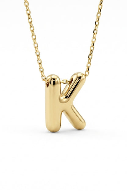 Signature 14k Gold Initial Necklace - K