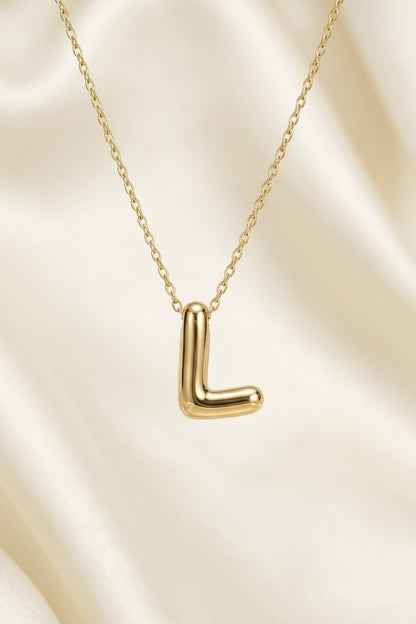 Signature 14k Gold Initial Necklace - L