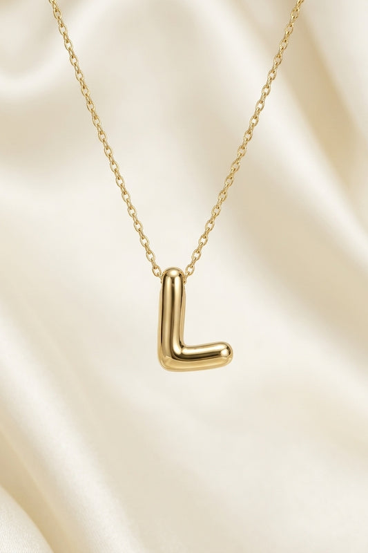 Signature 14k Gold Initial Necklace - L