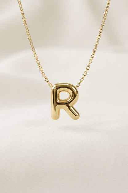 Signature 14k Gold Initial Necklace - R