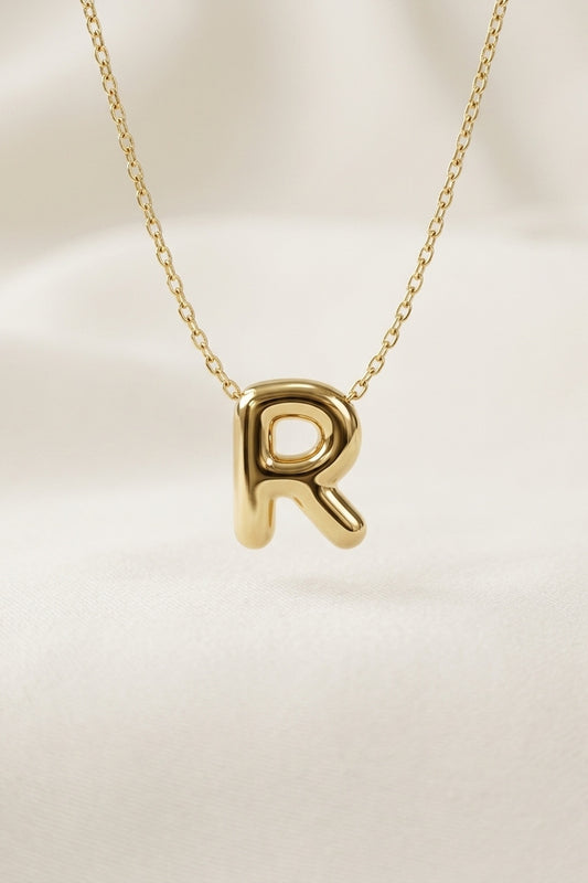 Signature 14k Gold Initial Necklace - R