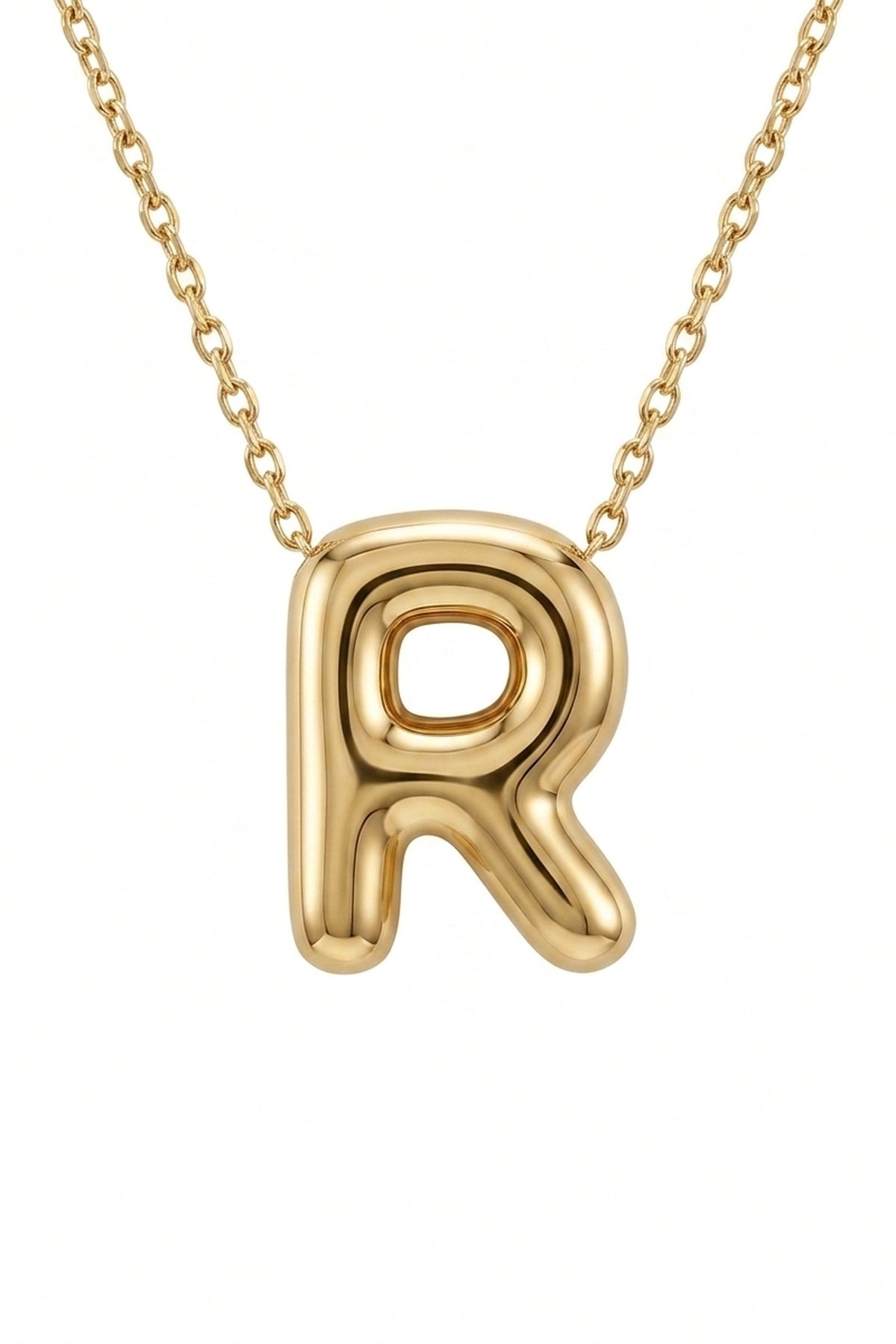 Signature 14k Gold Initial Necklace - R