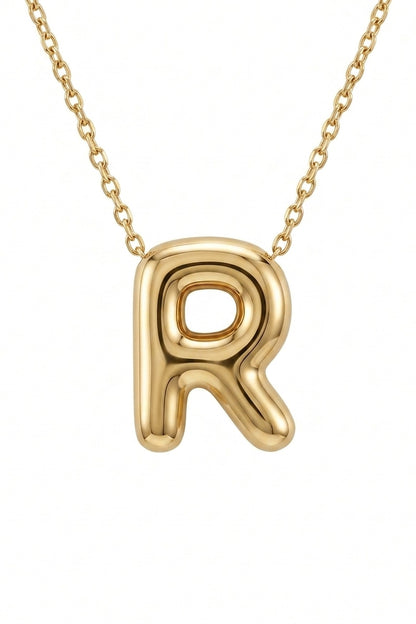 Signature 14k Gold Initial Necklace - R