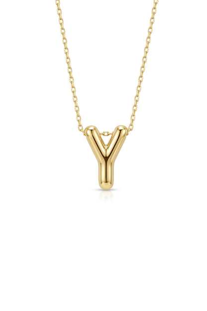 Signature 14k Gold Initial Necklace - Y