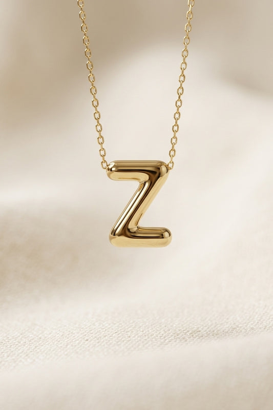 Signature 14k Gold Initial Necklace - Z
