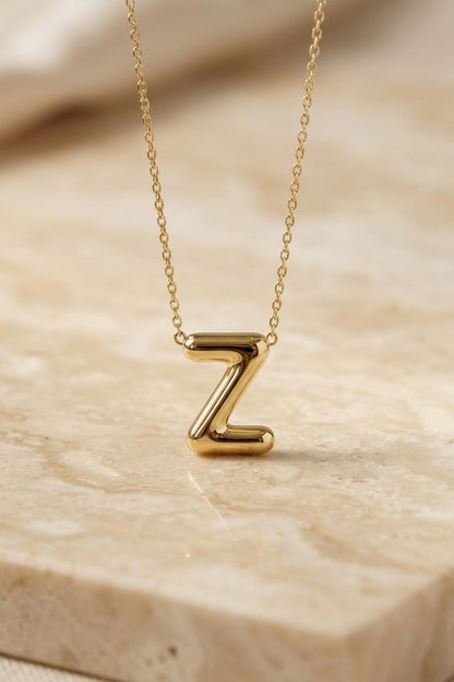 Signature 14k Gold Initial Necklace - Z