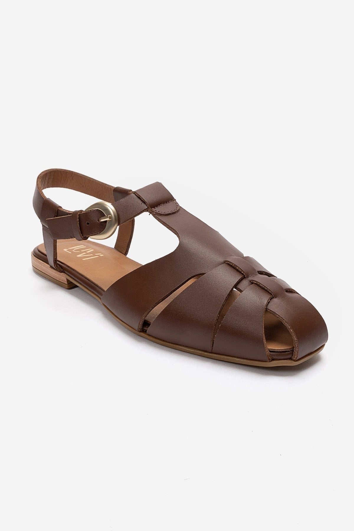 JANDOR - Brown Genuine Leather Sandal (Women)