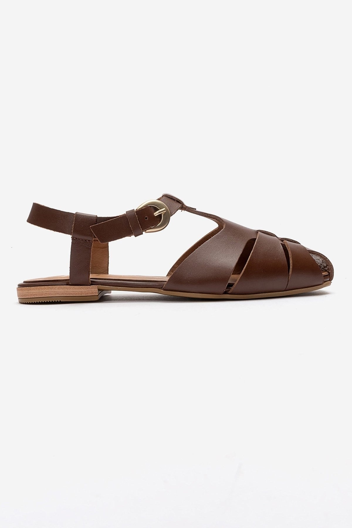 JANDOR - Brown Genuine Leather Sandal (Women)