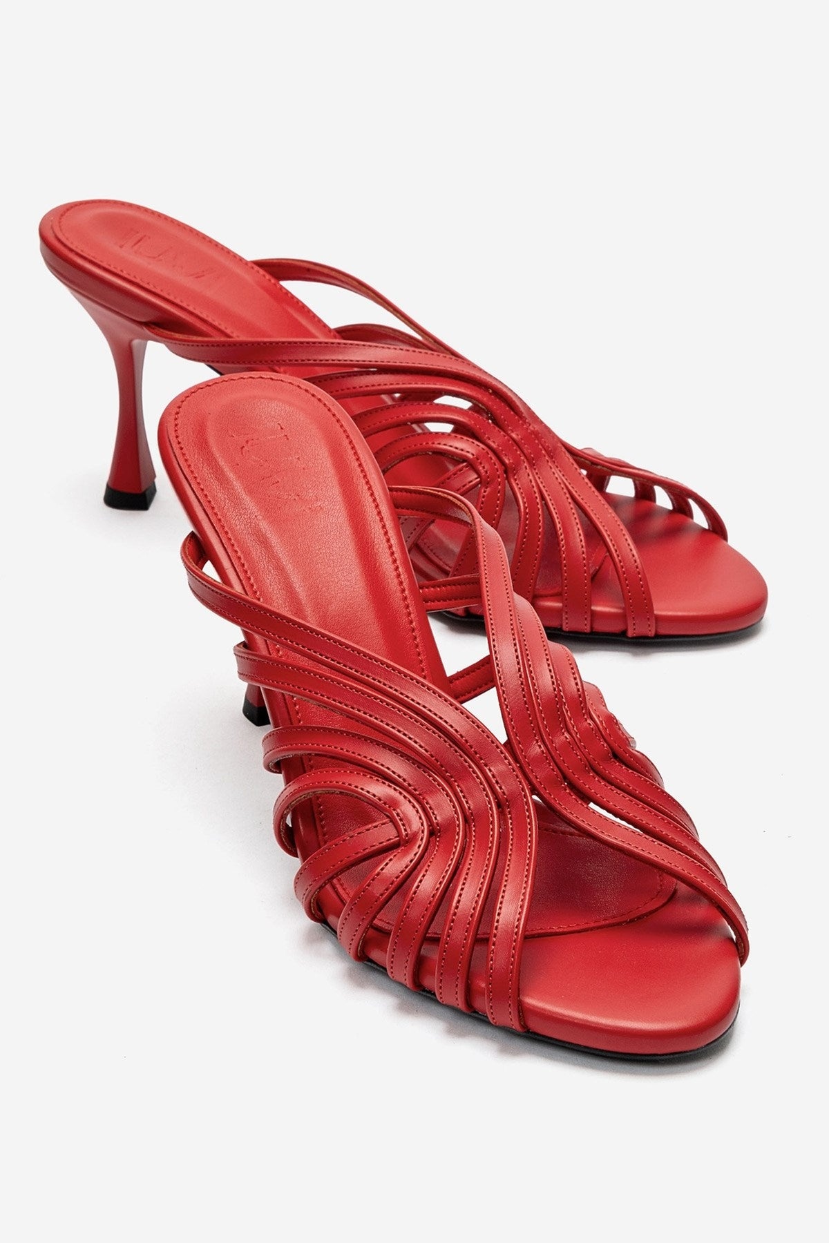 OLIVERA - Red Thin Heeled Slide (Women)
