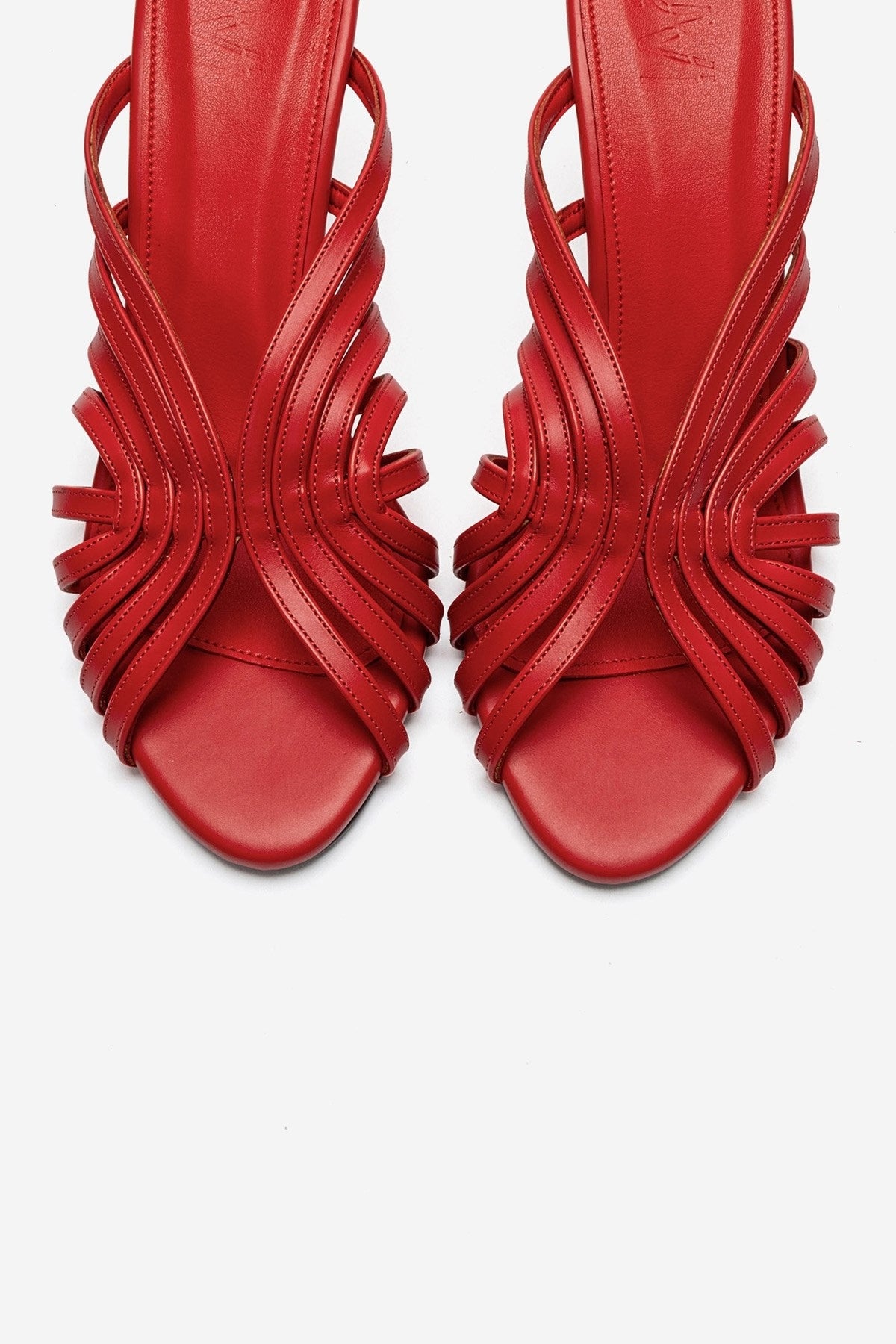 OLIVERA - Red Thin Heeled Slide (Women)