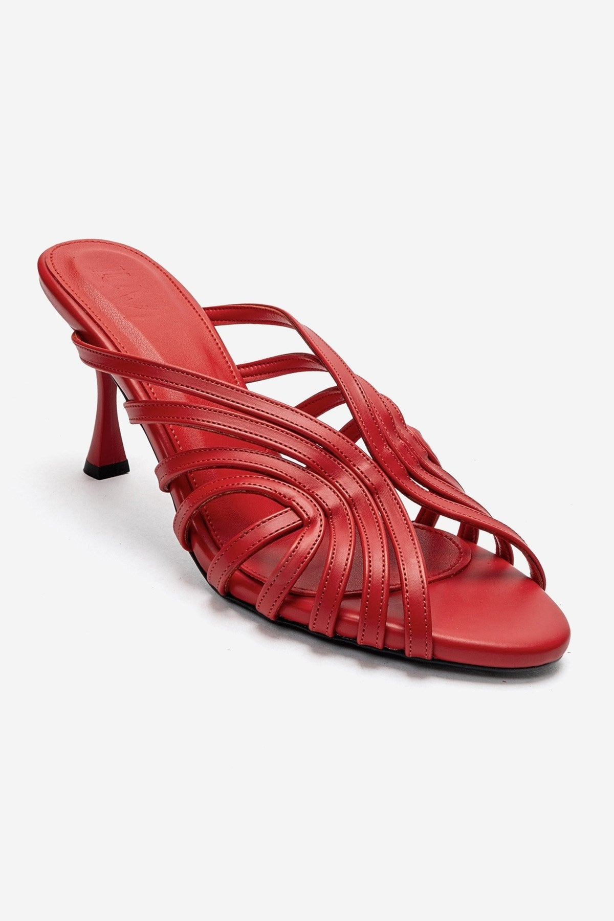 OLIVERA - Red Thin Heeled Slide (Women)