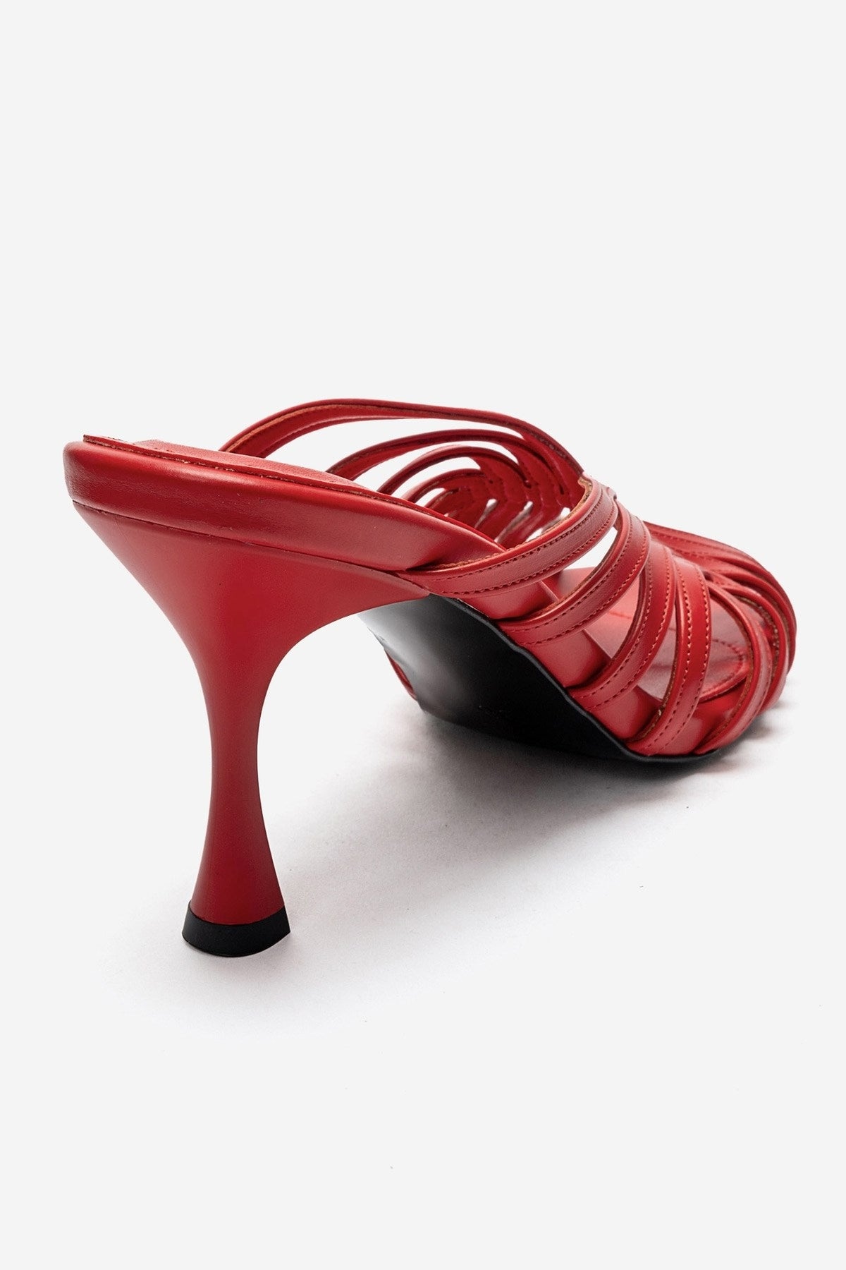 OLIVERA - Red Thin Heeled Slide (Women)