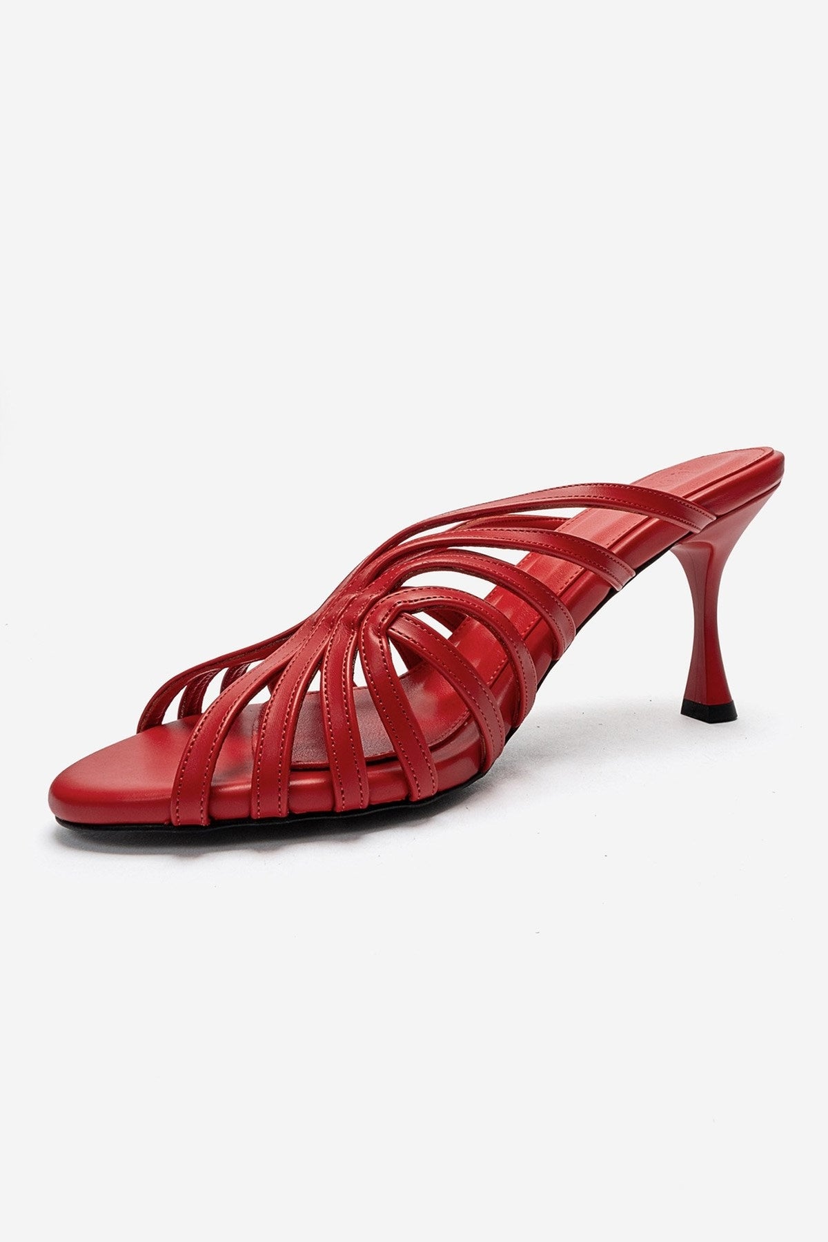 OLIVERA - Red Thin Heeled Slide (Women)