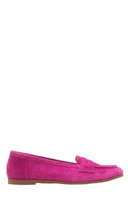 Dorothy - Fuchsia Suede Leather Loafers